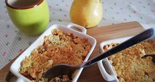 CRUMBLE POIRES CHOCOLAT