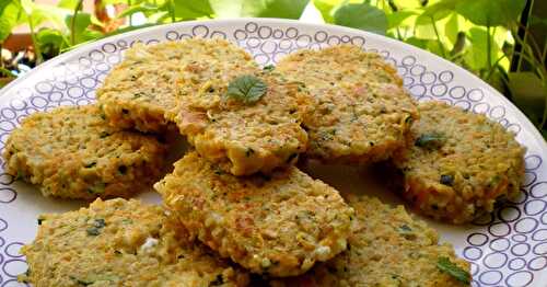 GALETTES DE BOULGOUR AUX LEGUMES