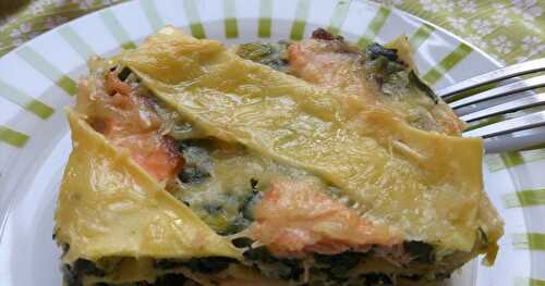 LASAGNE AU SAUMON ET LEGUMES VERTS