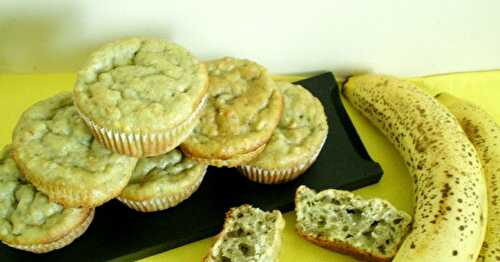 MUFFINS AVOINE, BANANES ET THÉ MATCHA