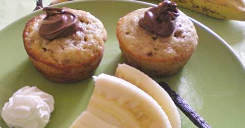 MUFFINS BANANES COEUR NUTELLA