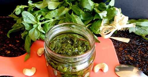 PESTO DE BASILIC ET NOIX DE CAJOU