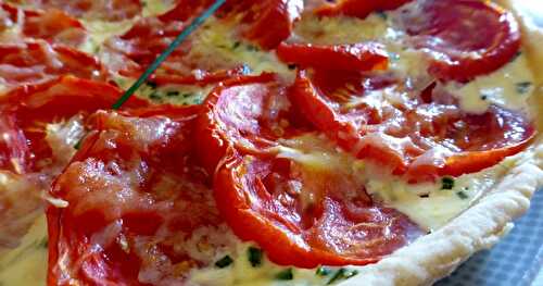 QUICHE AU THON, TOMATES ET CIBOULETTE