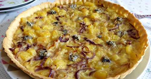 QUICHE AUX 2 OIGNONS POMMES DE TERRE ET GORGONZOLA