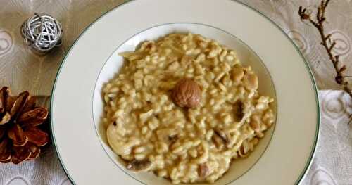 RISOTTO CRÉMEUX AUX MARRONS ET CHAMPIGNONS