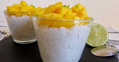 RIZ AU LAIT DE COCO, MANGUE ET CITRON VERT (SANS LACTOSE)