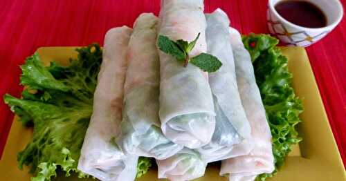 ROULEAUX DE PRINTEMPS AU POULET MARINÉ