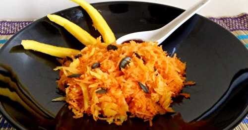 SALADE DE CAROTTES ET DE MANGUES RÂPÉES