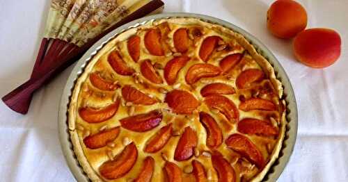 TARTE ABRICOTS, RICOTTA ET PIGNONS DE PIN