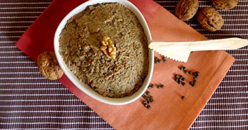 TARTINADE VÉGÉTALE AUX LENTILLES ET AUX NOIX