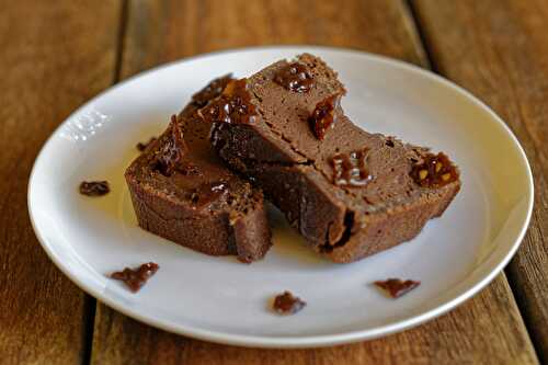 Fondant au chocolat, éclats de caramel