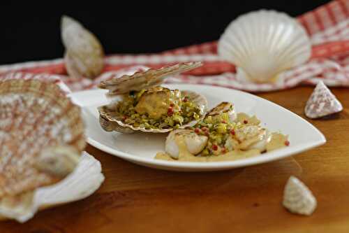 Saint Jacques sur fondue de poireaux