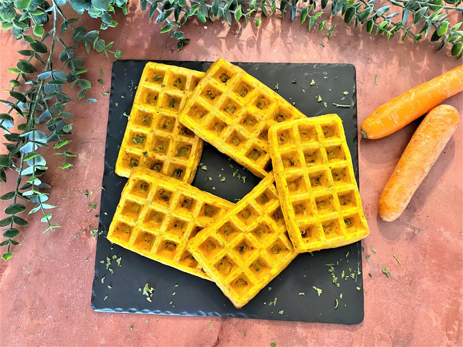 Gaufres de carottes à l'emmental (au four)