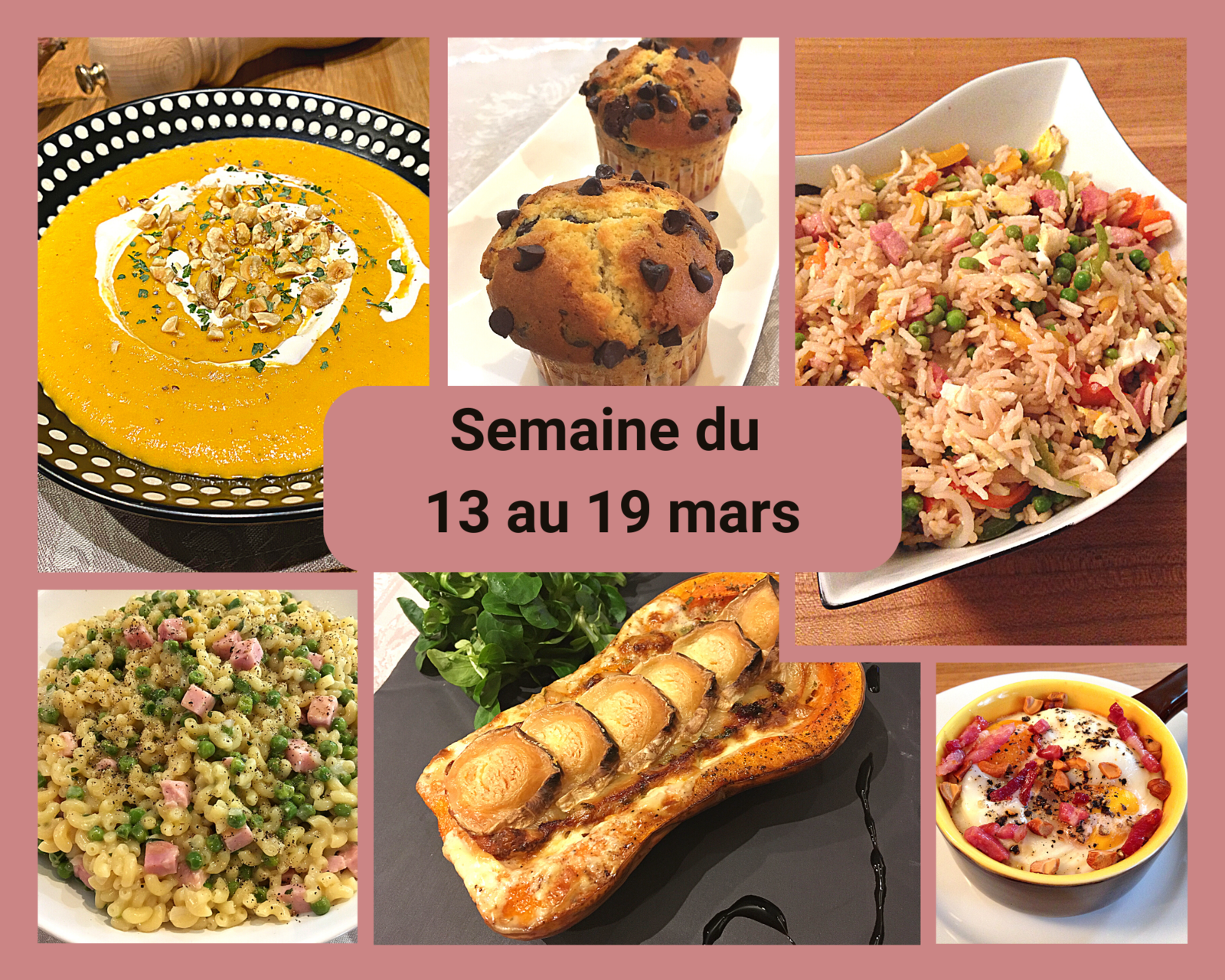 Menu de la semaine du 13 au 19 mars