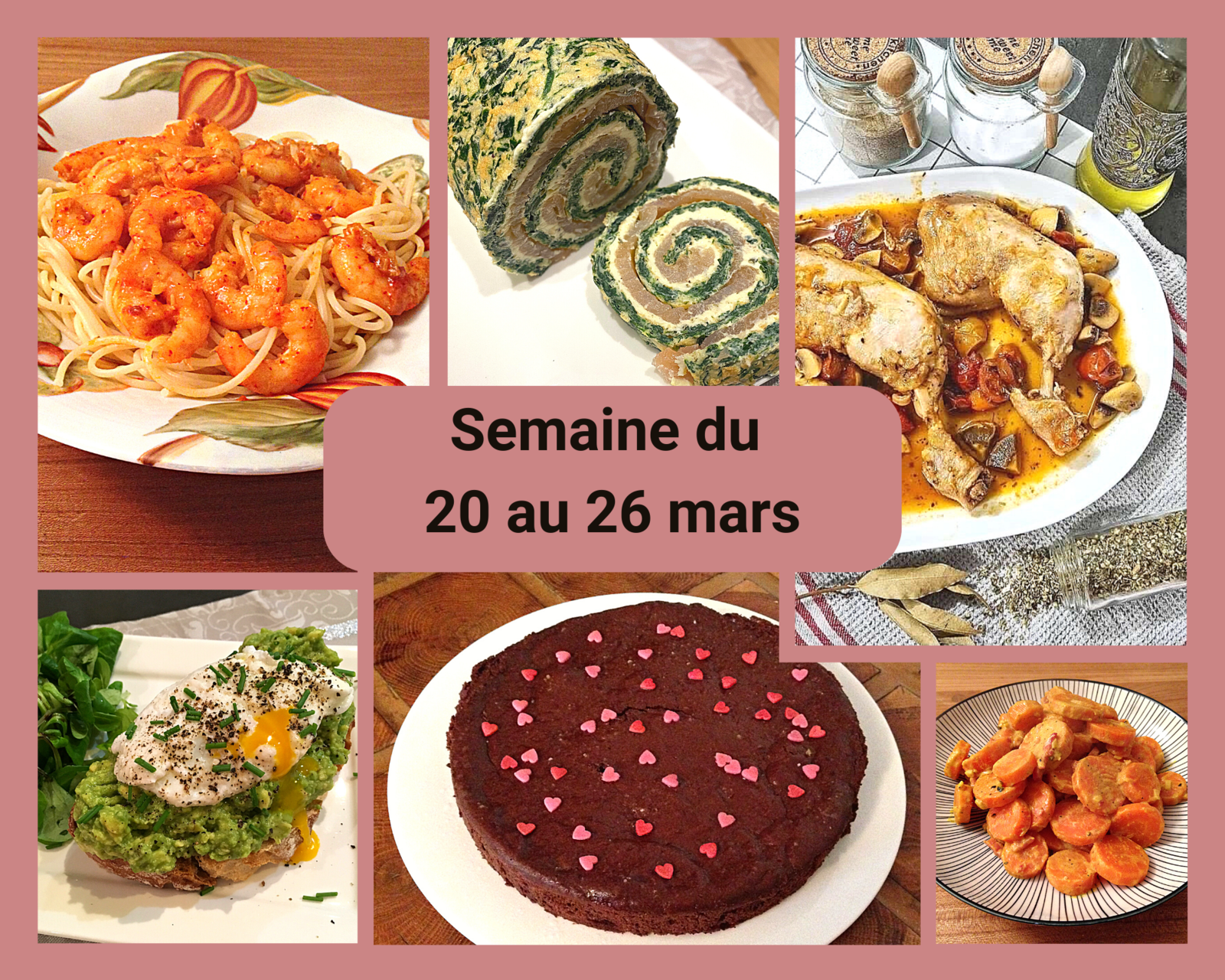 Menu de la semaine du 20 au 26 mars