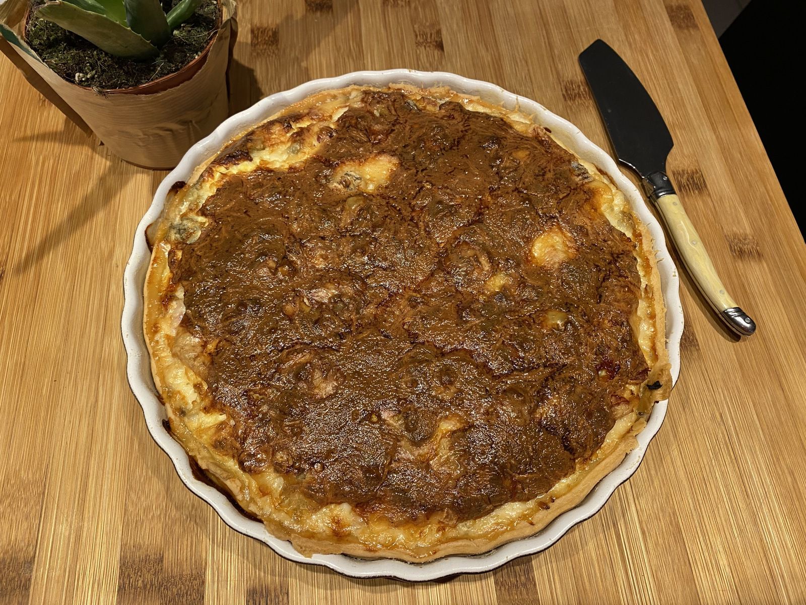 Tarte au gorgonzola et jambon de Parme