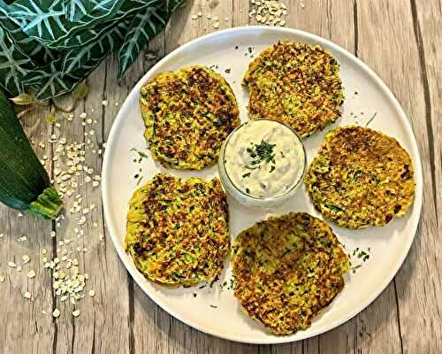 Galettes de courgettes aux flocons d'avoine et au curry