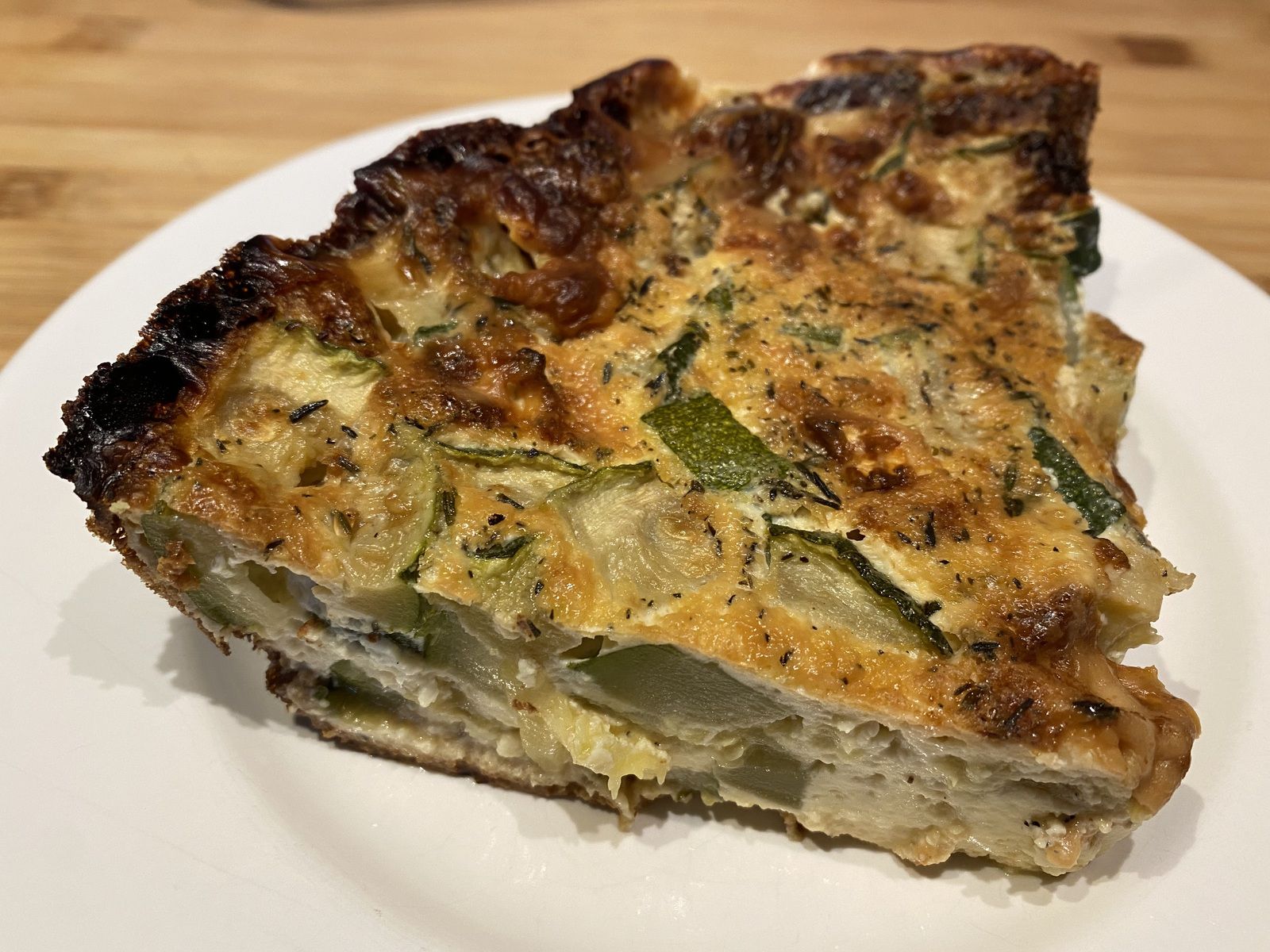 Clafoutis au camembert et à la courgette