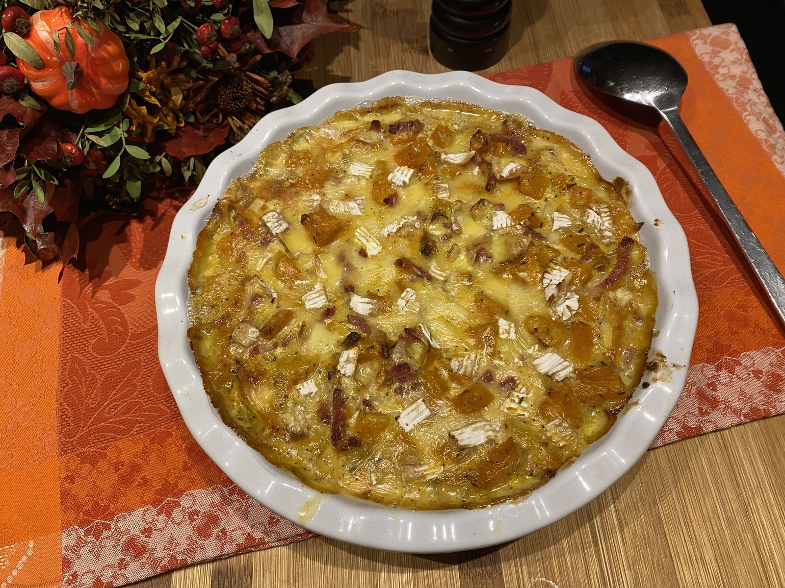 Gratin de butternut au camembert