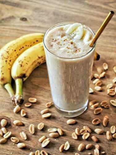 Smoothie banane et beurre de cacahuètes