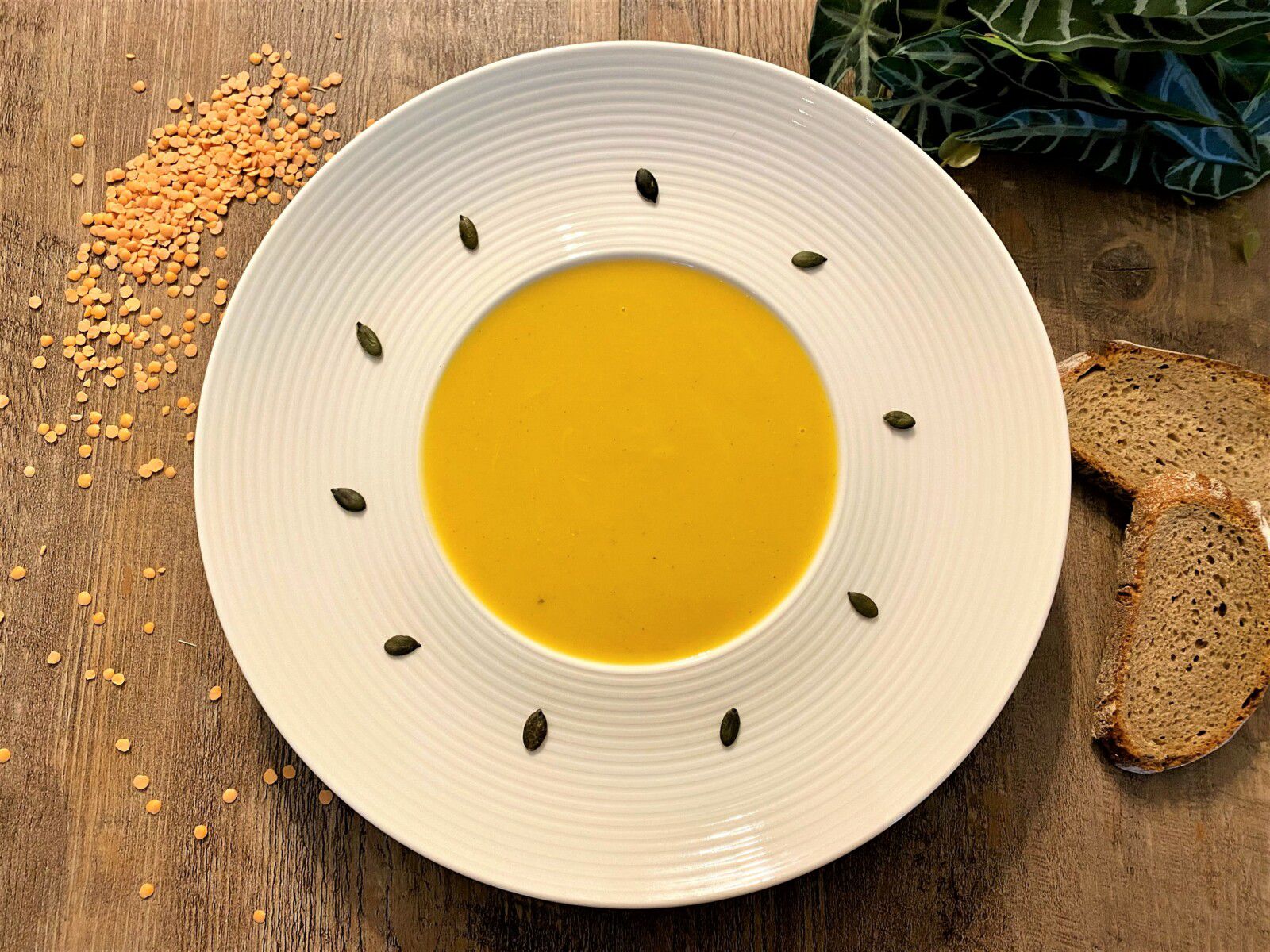 Soupe de butternut, carotte et lentille corail