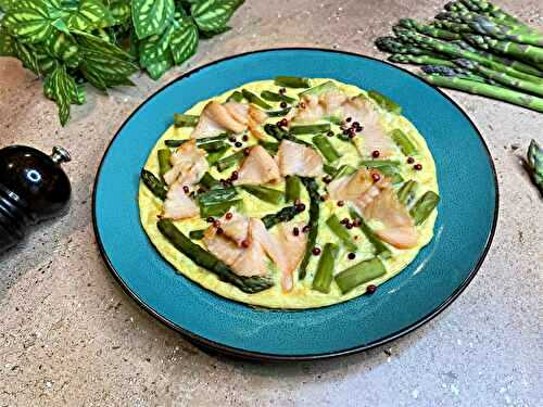 Frittata aux asperges vertes et saumon fumé