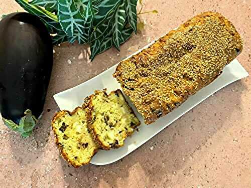 Cake à l'aubergine et au Saint-Marcellin