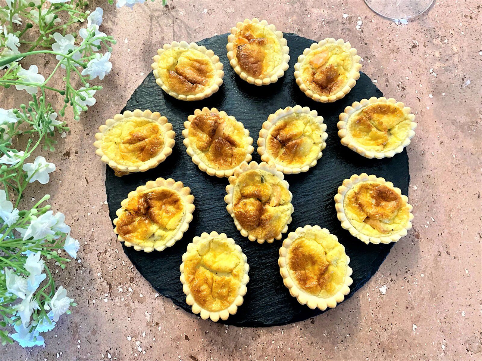 Mini tartelettes au saumon et Boursin