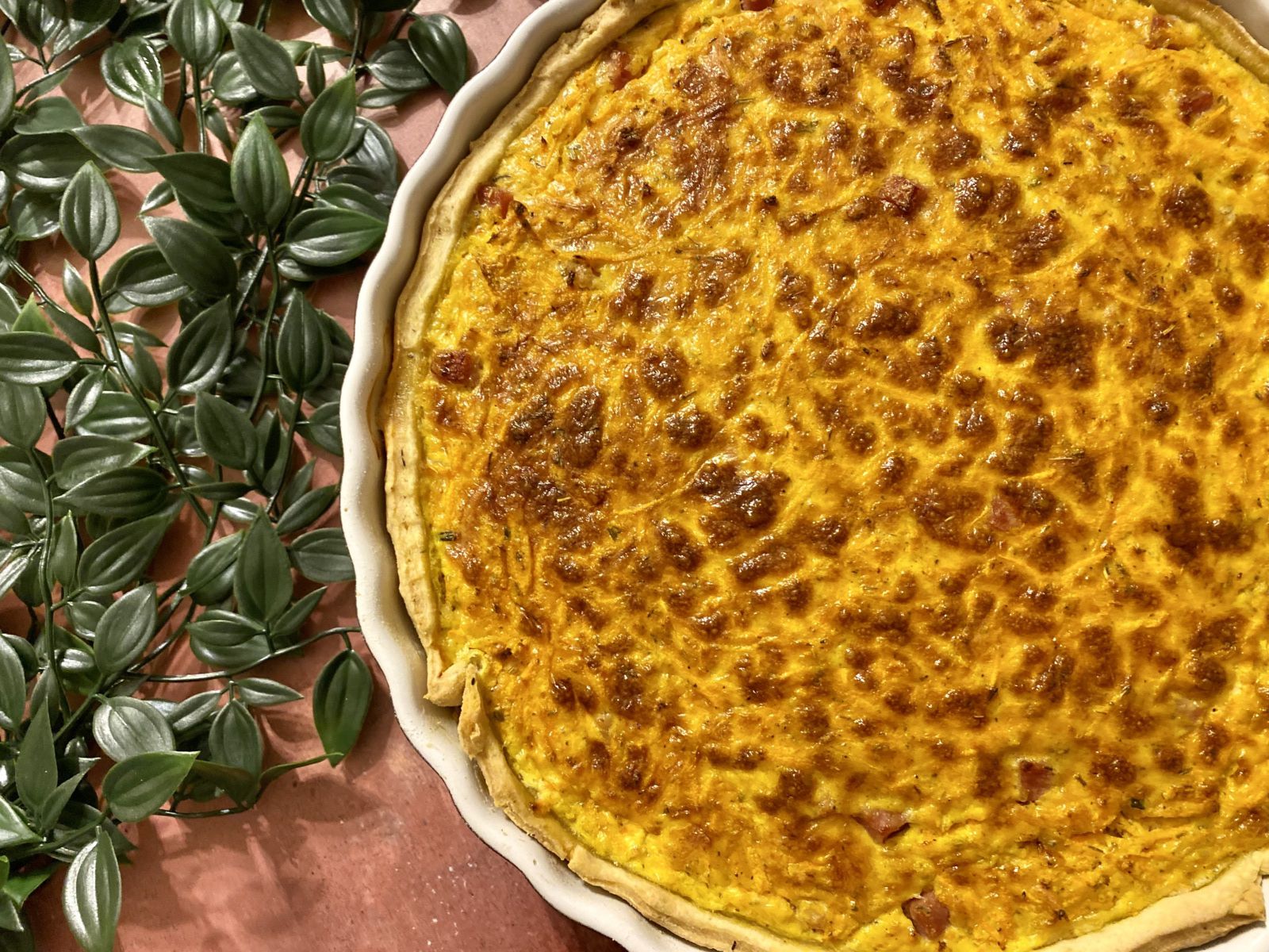 Tarte aux carottes râpées, jambon et Boursin