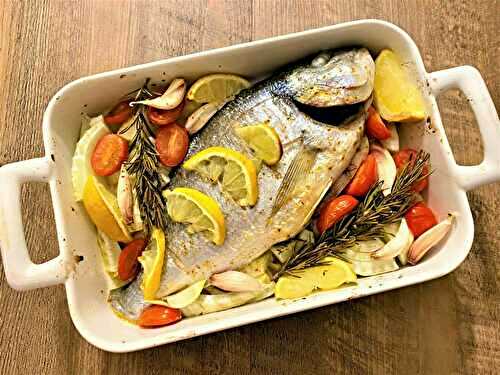 Dorade au fenouil et ail en chemise