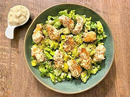 Salade de crevettes croustillantes, crème épicée de Cyril Lignac