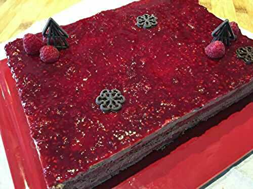 Entremets chocolat-framboise de Christophe Felder