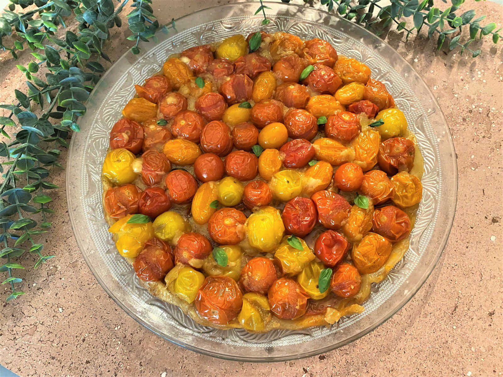 Tarte tatin aux tomates cerises et chorizo