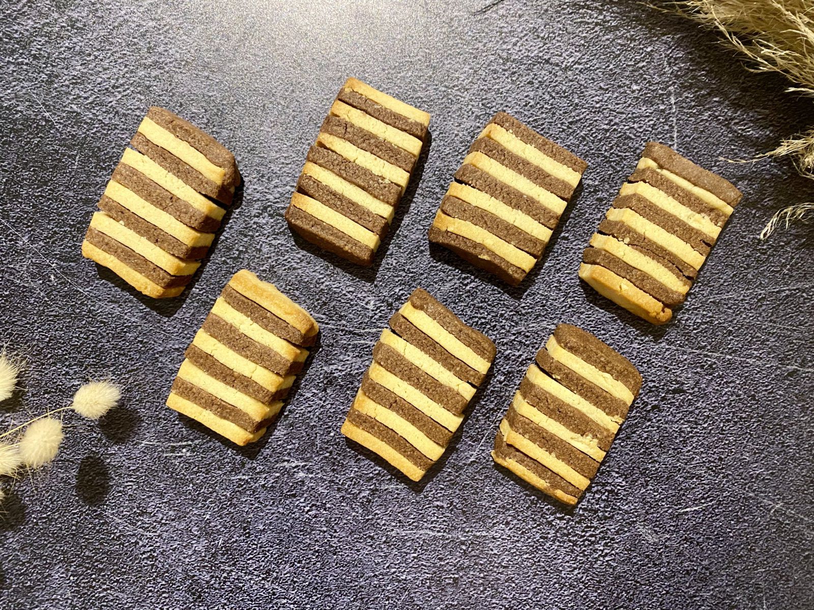 Biscuits zébrés chocolat et beurre de cacahuètes
