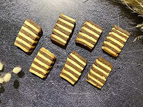 Biscuits zébrés chocolat et beurre de cacahuètes