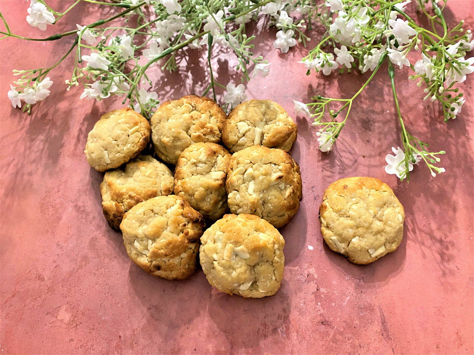 Cookies au chocolat blanc et huile d’olive