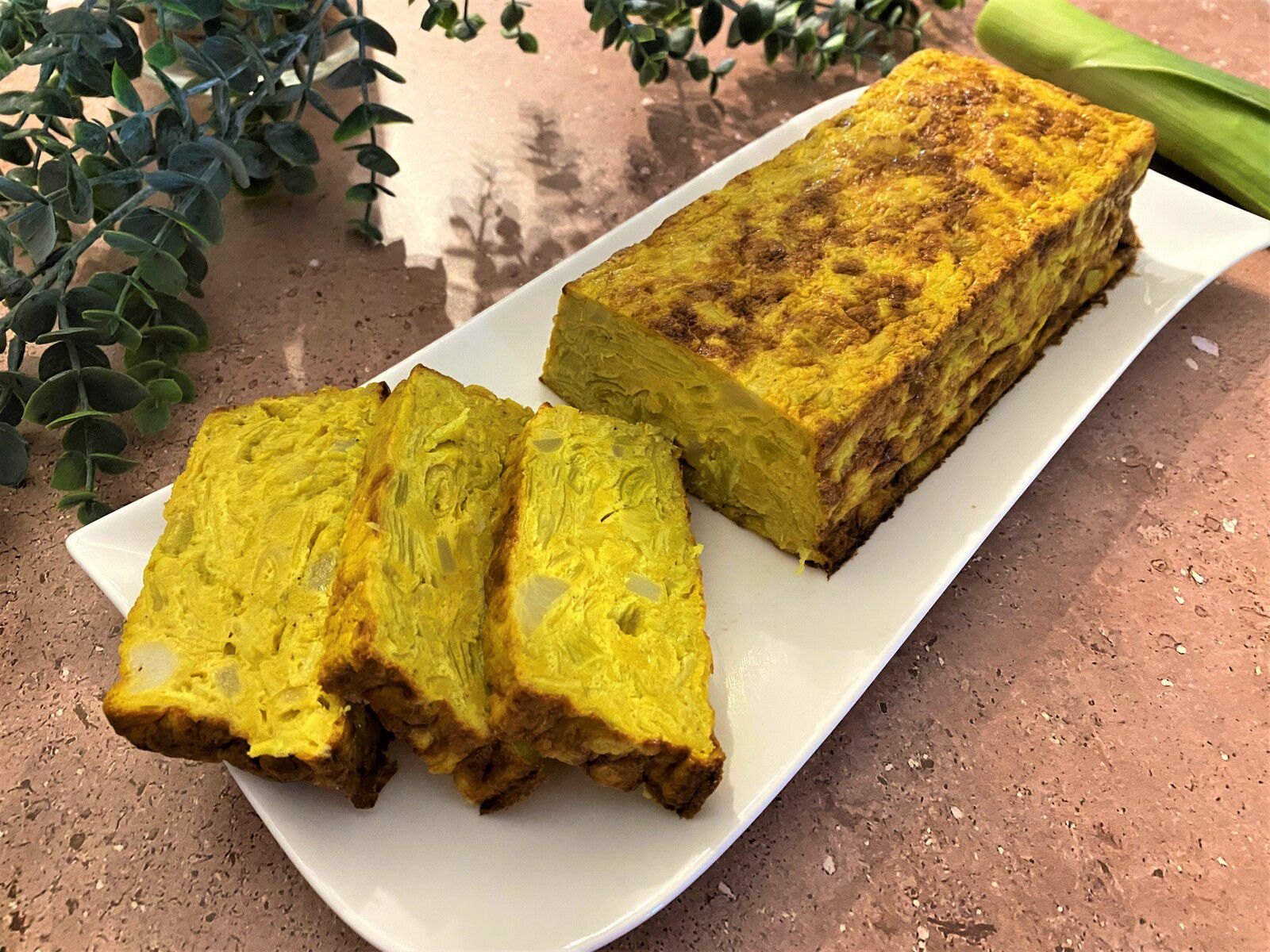 Flan aux poireaux et au curry