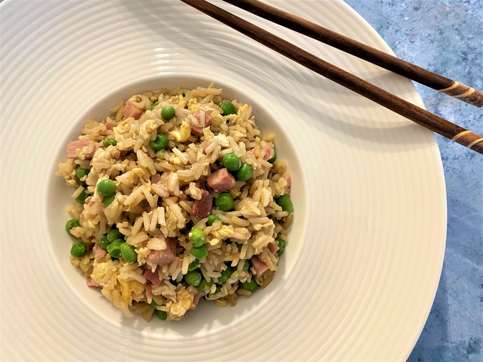 Riz cantonnais au jambon de Cyril Lignac