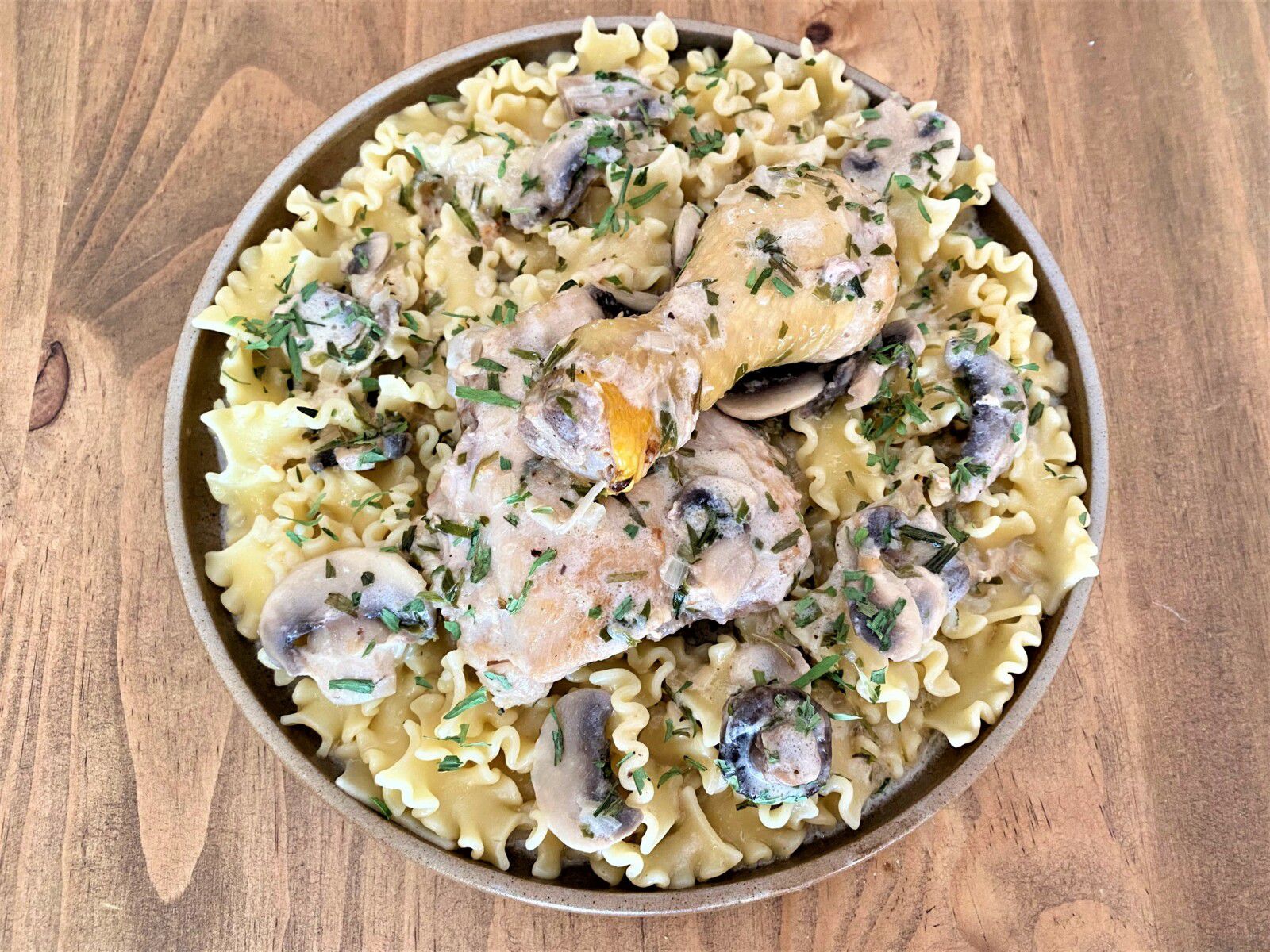 Poulet aux champignons et à l’estragon