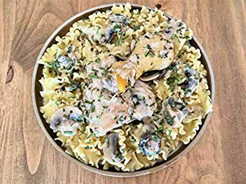 Poulet aux champignons et à l’estragon