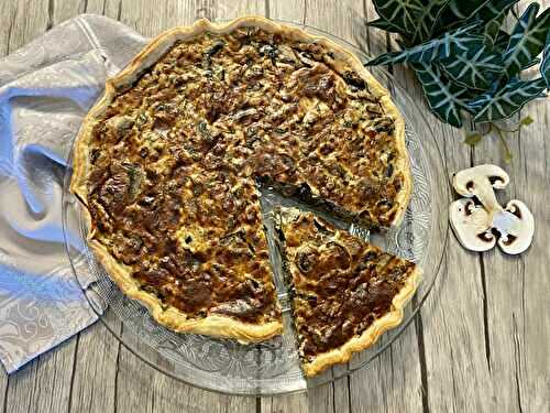 Quiche aux champignons, ricotta et parmesan