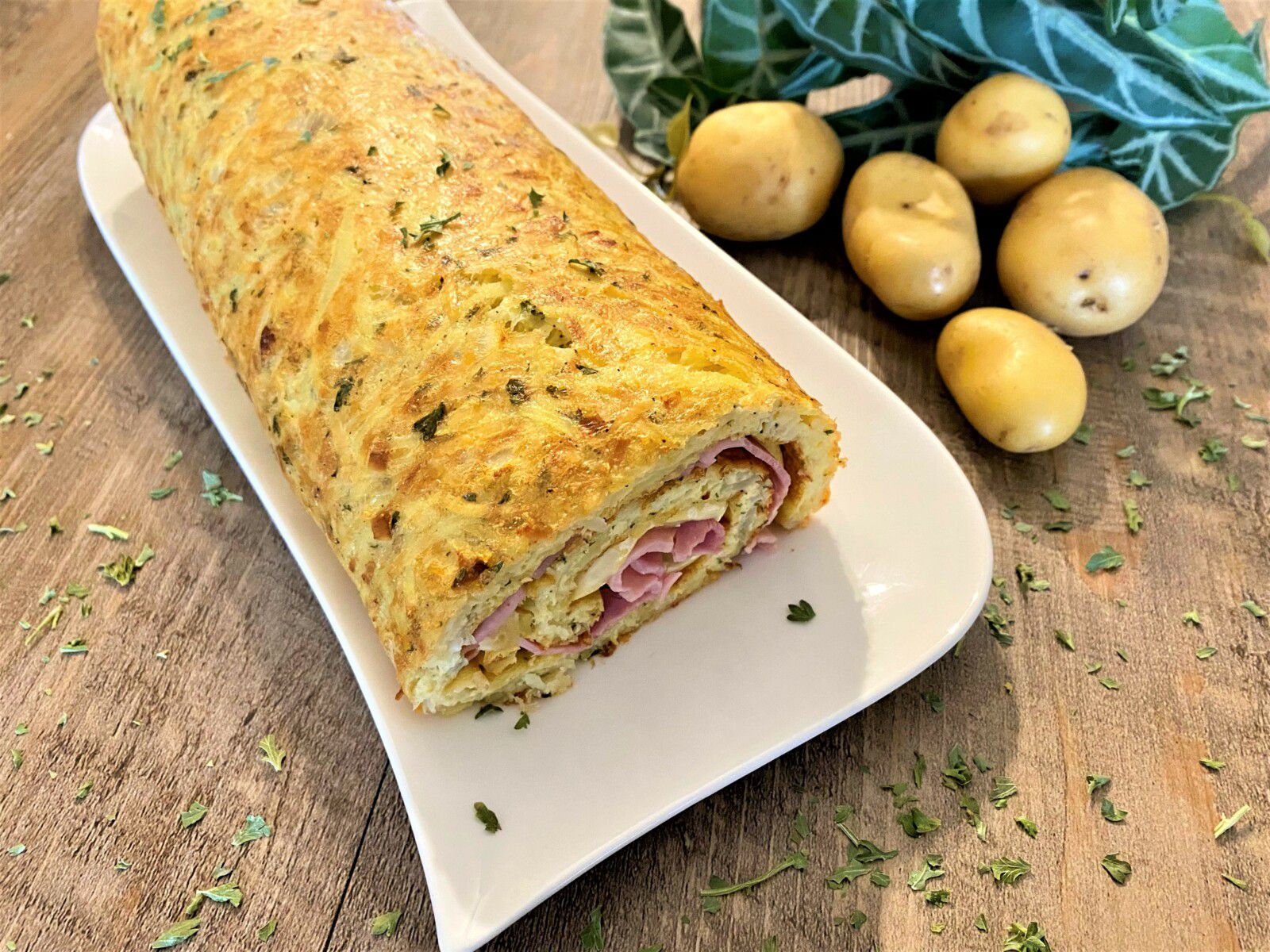 Tartiflette roulée au jambon