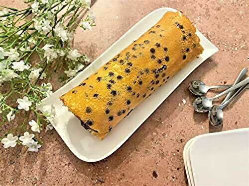 Gâteau roulé aux pépites de chocolat, fourré Nutella