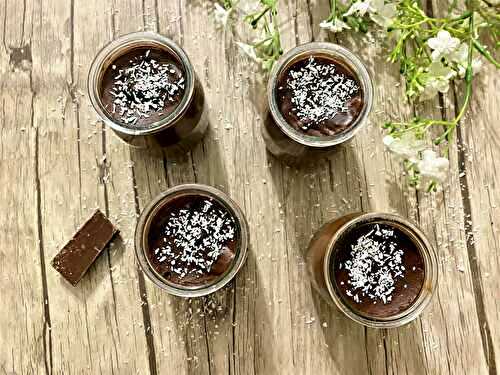 Crème au chocolat et lait de coco