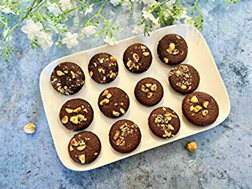 Financiers au chocolat et à la noisette