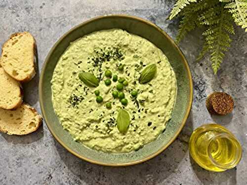 Tartinade de petits pois à la ricotta et au basilic