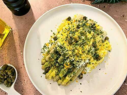 Asperges blanches et œufs mimosa d’Hélène Darroze