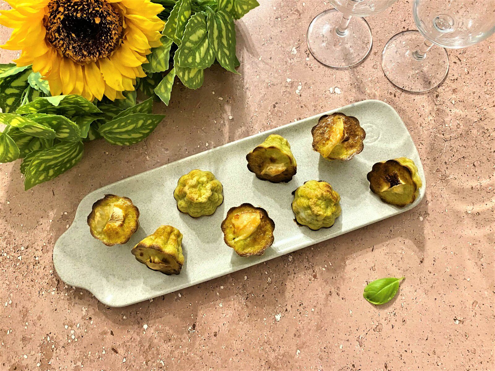 Bouchées au pesto et au chèvre