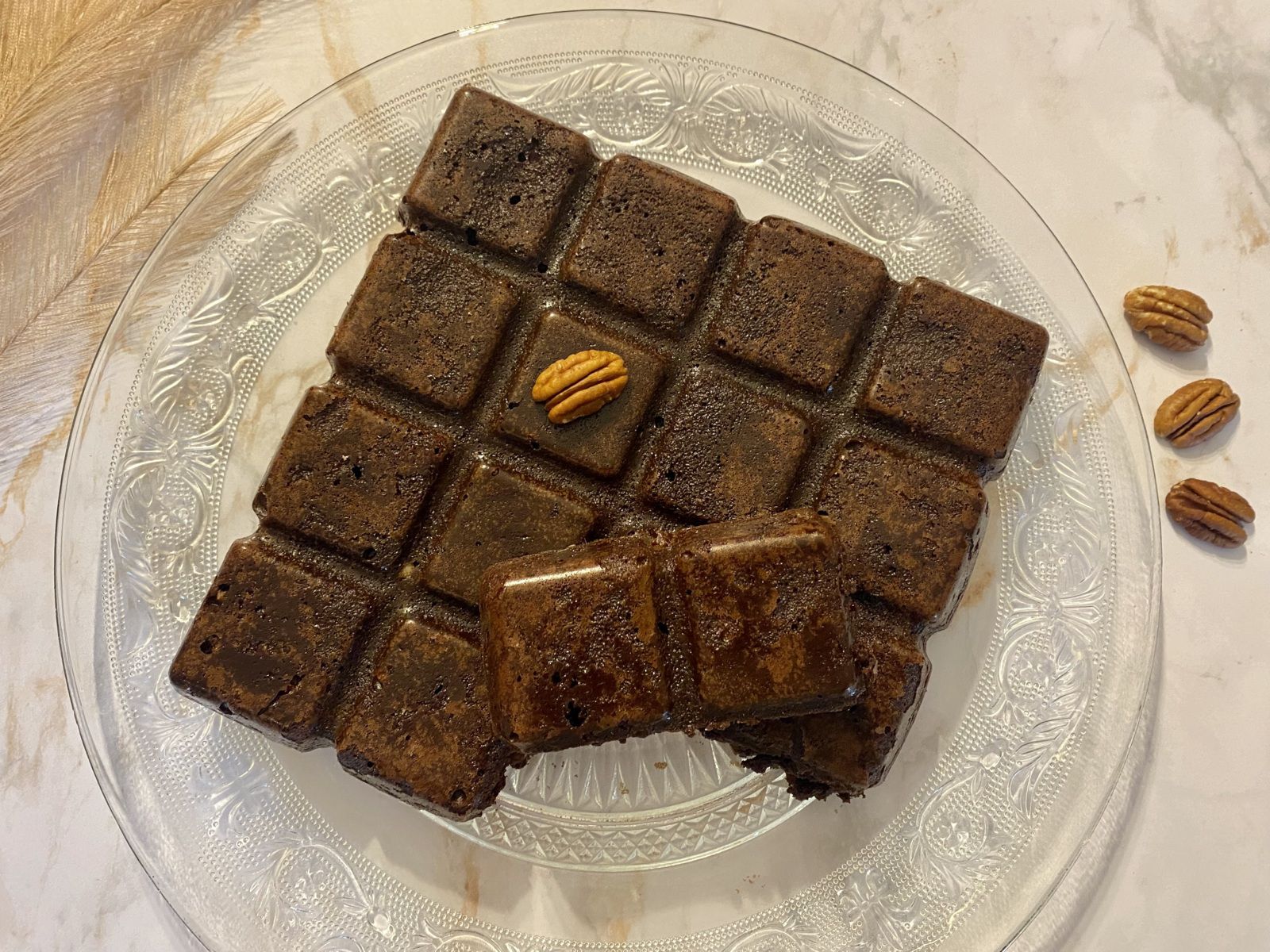 Brownie aux noix de pécan caramélisées de Cyril Lignac