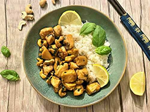 Poulet thaï au basilic